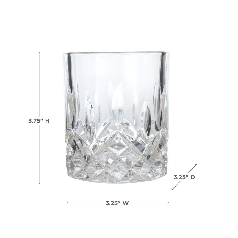 Viski Admiral Crystal Whiskey Tumbler Set of 2 - Premium Crystal Clear Liquor Drinking Glass, Classic Lowball Cocktail Glasses Gift Set, 9 Oz - Image 5